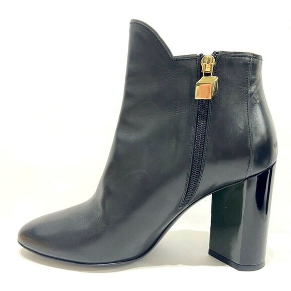 - Pierre Hardy Black Leather Geometric Heel Booties - Picture 1 of 12
